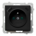 Ospel - keret nélküli fali aljzat 230V + 1xUSB-A + 1xUSB-C SONATA fekete