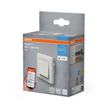 Osram - 1 gombos SMART+ MATTER 230V Wi-Fi kapcsoló