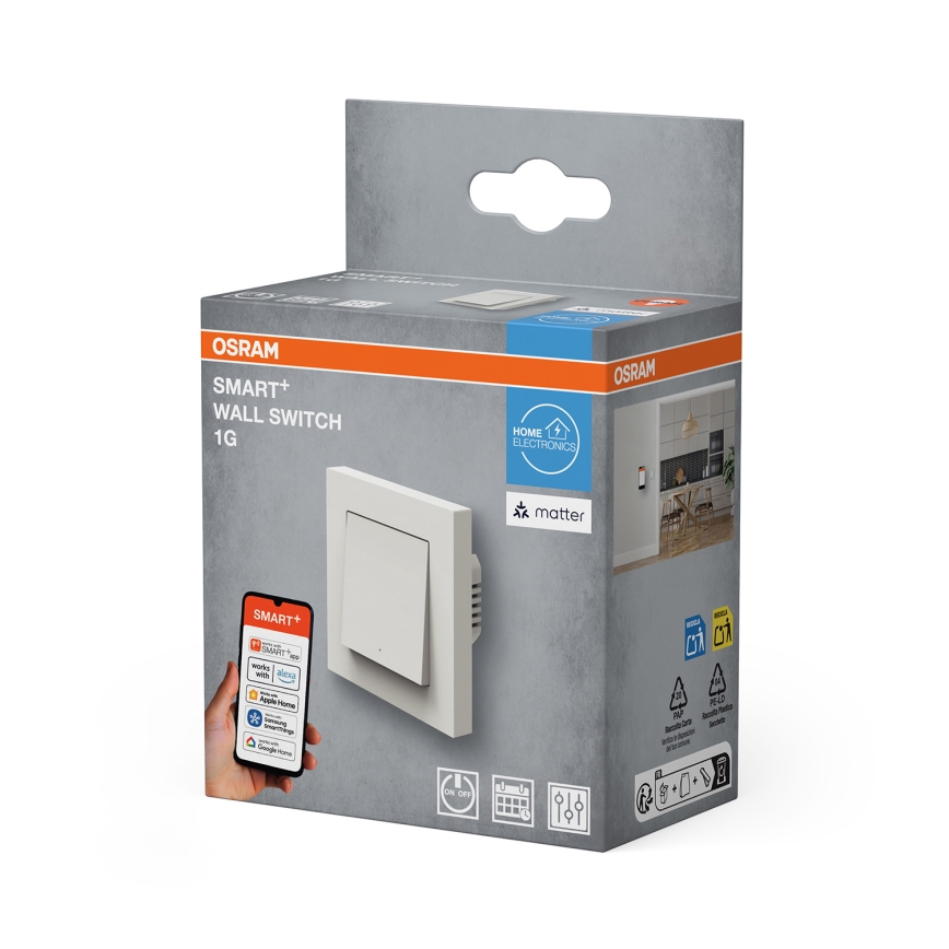 Osram - 1 gombos SMART+ MATTER 230V Wi-Fi kapcsoló