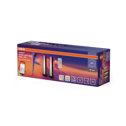 Osram - 2 darabos készlet: dimmelhető RGBW LED asztali lámpa MOOD LIGHT LED/4W/230V 2700-6500K Wi-Fi + távirányító