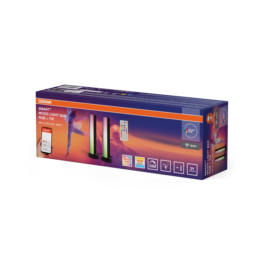 Osram - 2 darabos készlet: dimmelhető RGBW LED asztali lámpa MOOD LIGHT LED/4W/230V 2700-6500K Wi-Fi + távirányító