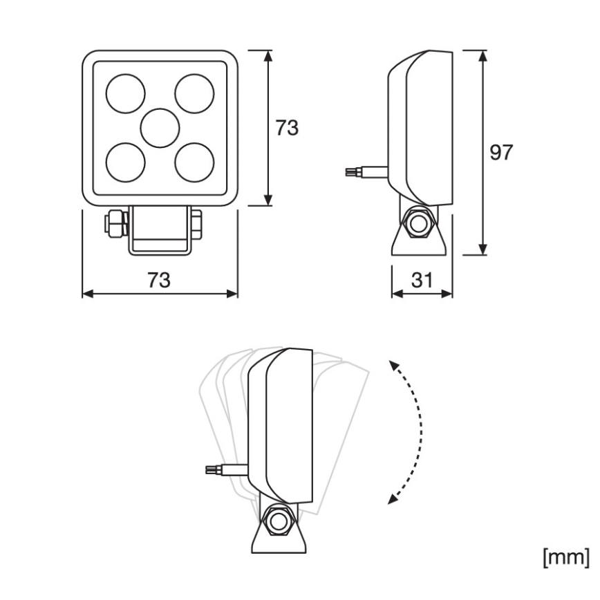 Osram - SZETT 2x LED spotlámpa autóhoz LEDRIVING WL VX70-WD LED/8W/12/24V 6000K IP67