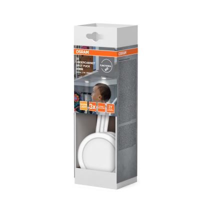Osram - 3 darabos készlet LED alá szerelhető lámpa UNDERCABINET LED/3W/230V 3000K fehér