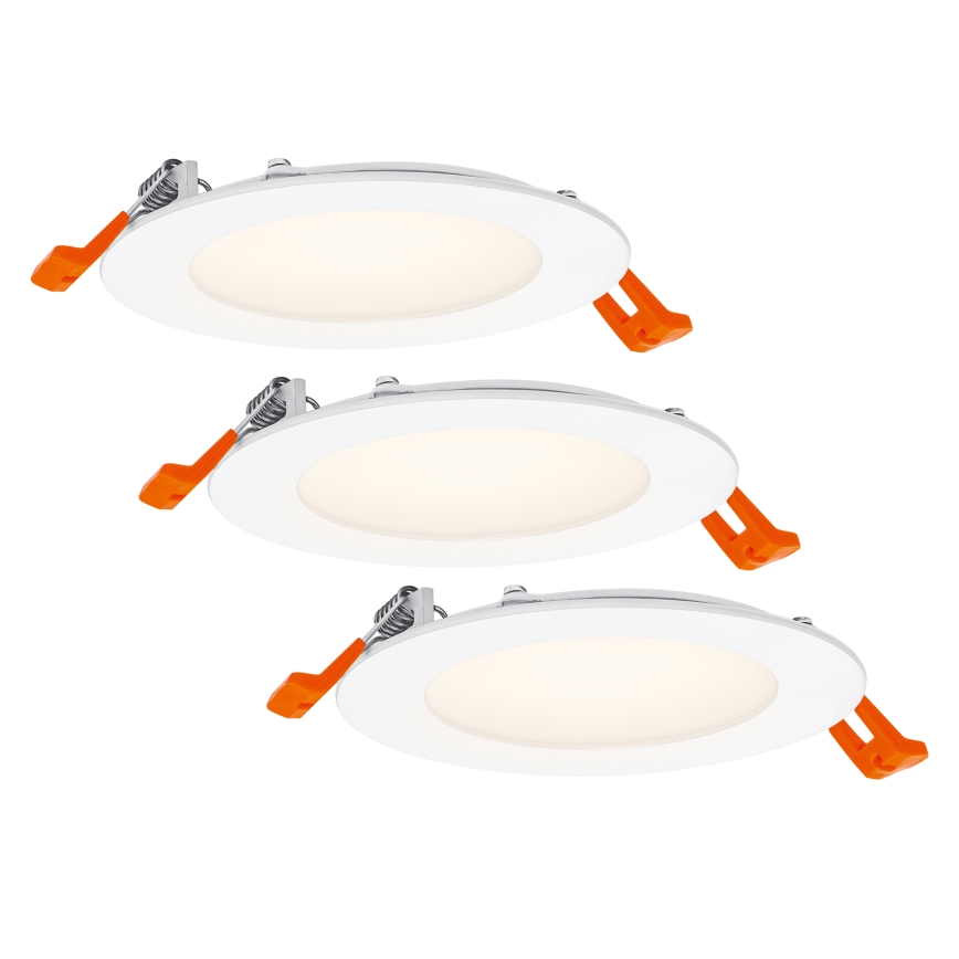 Osram - 3 db-os LED beépíthető spot szett, 8W/230V, 3000K, átm. 12 cm, fehér