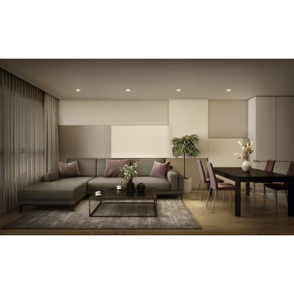 Osram - 3 darabos készlet: dimmelhető, beépíthető SPOT LED lámpatest, 4,9 W/230 V, 2700 K, átm. 8,7 cm, fehér