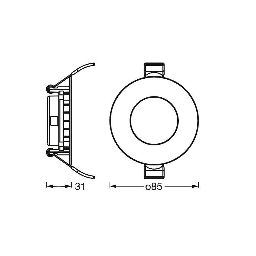 Osram - 3 darabos szett LED süllyesztett lámpatest SLIM LED/4,5W/230V