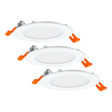 Osram - 3 db-os LED beépíthető spot szett, 8W/230V, 3000K, átm. 12 cm, fehér