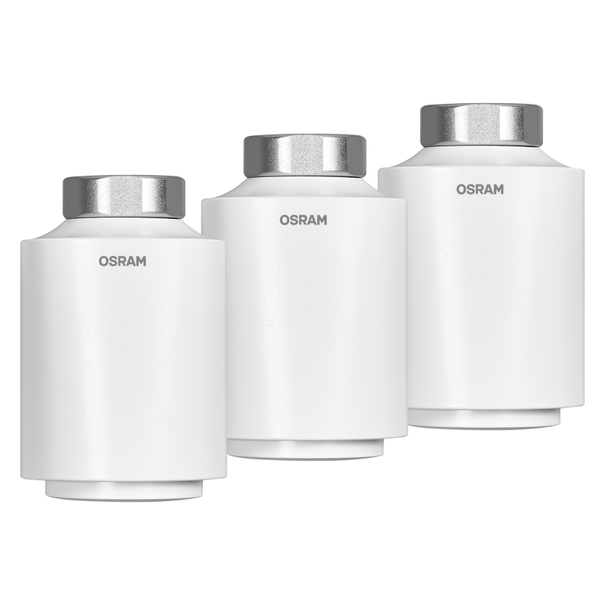 Osram - 3 db SMART+ termosztatikus radiátorfej készlet, 3×AA, Wi-Fi