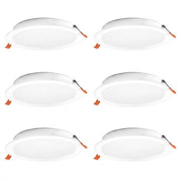 Osram - 6 darabos készlet: ESSENTIAL LED beépíthető lámpatest, 18 W, 230 V, 4000 K, Ø 22 cm, fehér