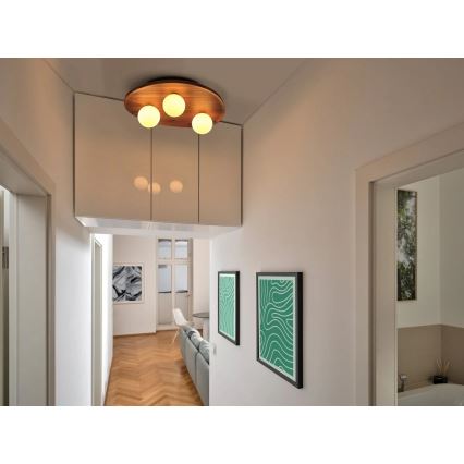 Osram - ACACIA NEST mennyezeti lámpatest 3xG9/5W/230V akác