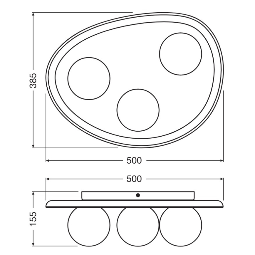 Osram - ACACIA NEST mennyezeti lámpatest 3xG9/5W/230V akác