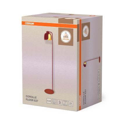 Osram - állólámpa DECOR COROLLE 1xE27/15W/230V piros
