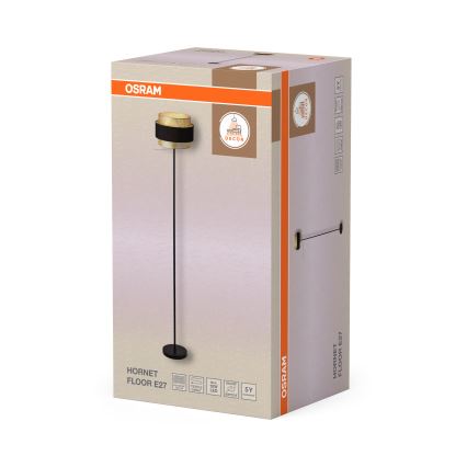 Osram - Állólámpa DECOR HORNET 1xE27/10W/230V fekete/arany