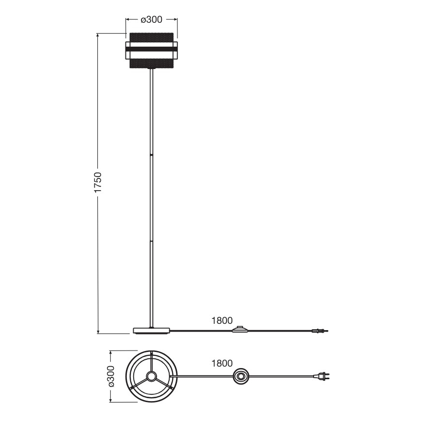 Osram - Állólámpa DECOR HORNET 1xE27/10W/230V fekete/arany