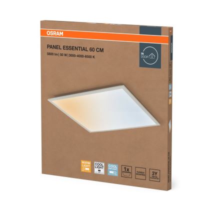 Osram - álmennyezeti LED-panel PANEL ESSENTIAL LED/50W/230V 3000/4000/6500K 60x60 cm fehér