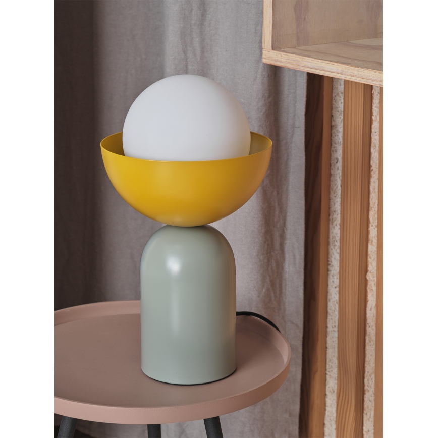 Osram - Asztali lámpa DECOR BOWL 1xE14/25W/230V zöld/sárga