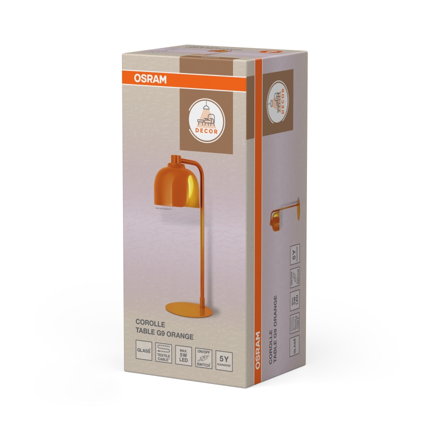 Osram - Asztali lámpa DECOR COROLLE 1xG9/20W/230V narancssárga