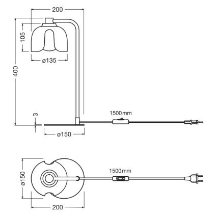 Osram - Asztali lámpa DECOR COROLLE 1xG9/20W/230V piros