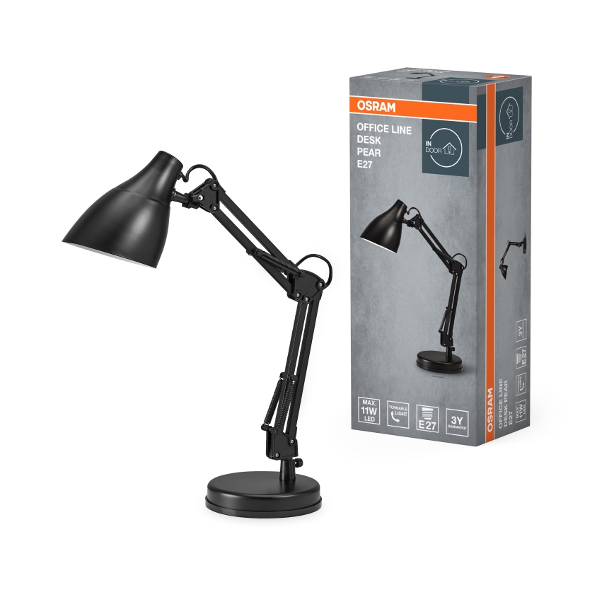 Osram - Asztali lámpa DESK LINE 1xE27/11W/230V fekete