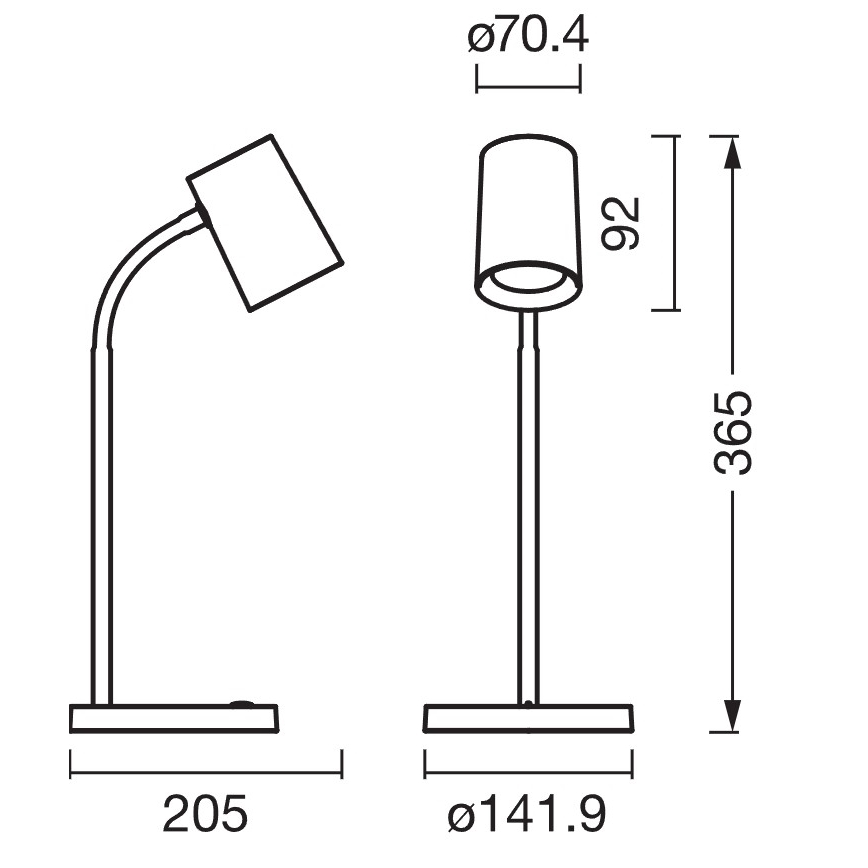 Osram - Asztali lámpa DESK LINE 1xGU10/9W/230V fehér