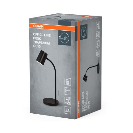 Osram - Asztali lámpa DESK LINE 1xGU10/9W/230V fekete