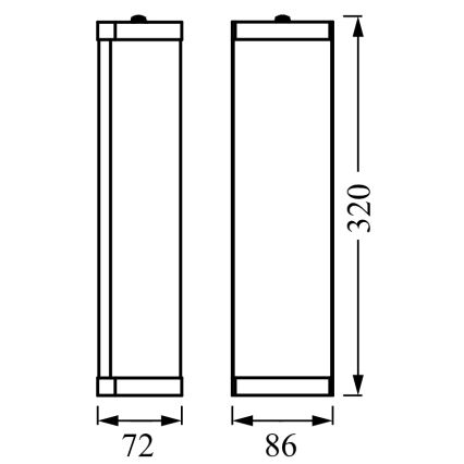 Osram - Fürdőszobai fali lámpa BATHROOM CLASSIC 2xE14/12W/230V IP44 fényes króm