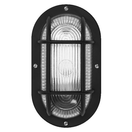 Osram - BULKHEAD kültéri fali lámpa 1xE27/10W/230V IP54 fekete