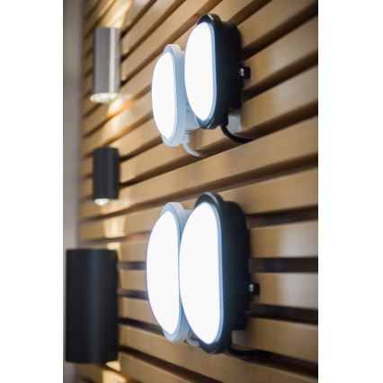 Osram - BULKHEAD LED-es kültéri fali lámpa, 6W, 230V, IP54, fekete