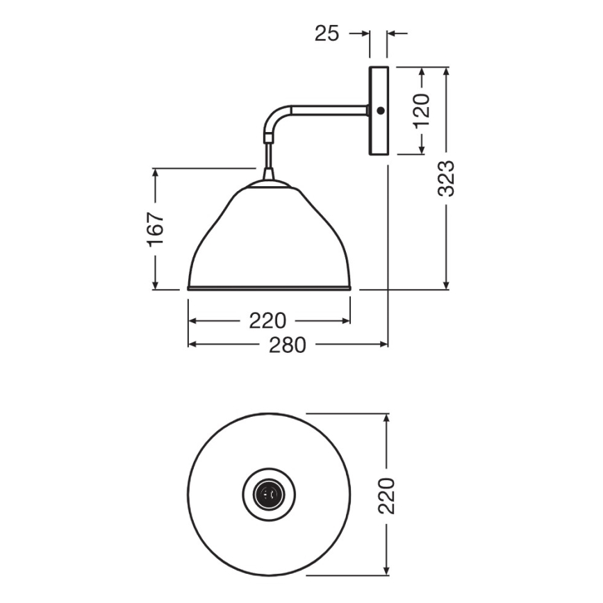Osram - CAMEL BELL fali lámpa 1xE14/5,5W/230V