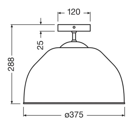 Osram - CAMEL BELL felületre szerelhető csillár 1xE27/9W/230V Ø 37,5 cm