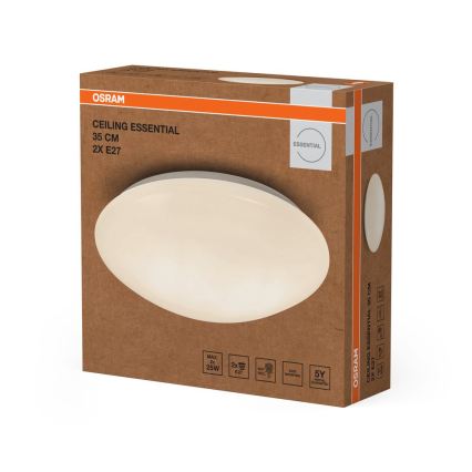 Osram - CEILING ESSENTIAL mennyezeti lámpatest 2xE27/25W/230V Ø 35 cm fehér