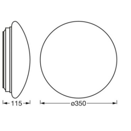Osram - CEILING ESSENTIAL mennyezeti lámpatest 2xE27/25W/230V Ø 35 cm fehér