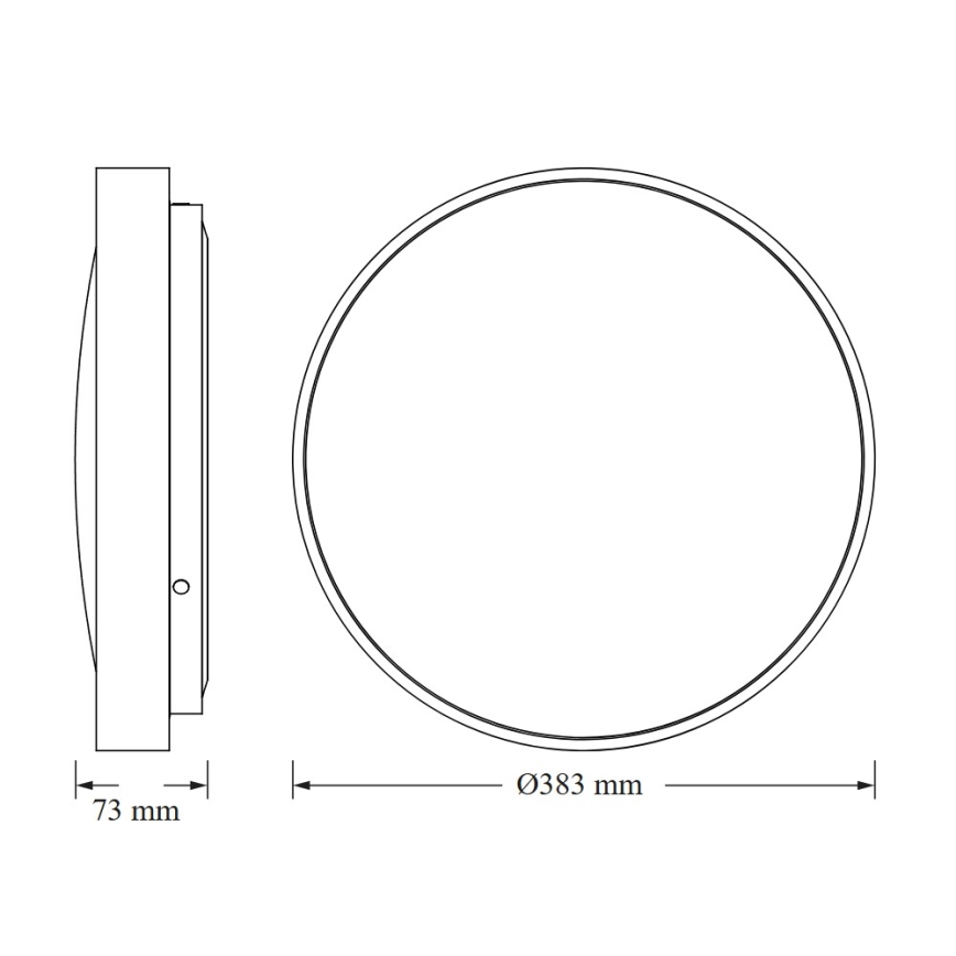 Osram - CEILING LUXO LED/24W/230V mennyezeti lámpatest, átmérő 38 cm, ezüst
