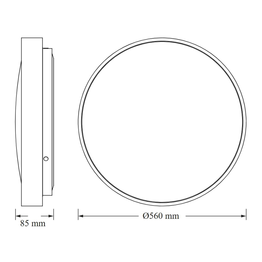 Osram - CEILING LUXO LED mennyezeti lámpa, 60 W, 230 V, átmérő 56 cm, ezüstszínű