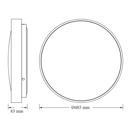 Osram - CEILING LUXO LED mennyezeti lámpa LED/36W/230V, átmérő 49 cm, ezüst