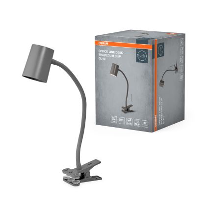 Osram - Csíptetős asztali lámpa DESK LINE 1xGU10/9W/230V szürke