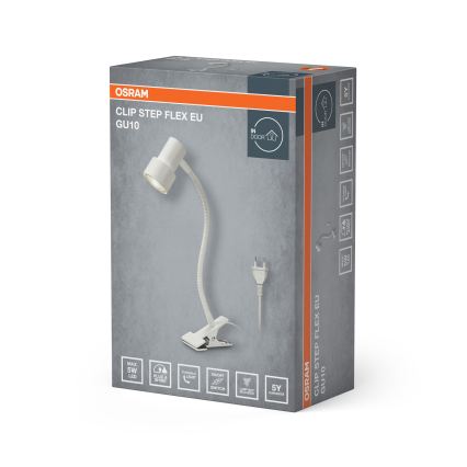 Osram - Csíptetős lámpa CLIP STEP FLEX 1xGU10/5W/230V fehér