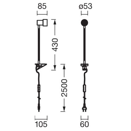 Osram - Csíptetős lámpa CLIP STEP FLEX 1xGU10/5W/230V fehér