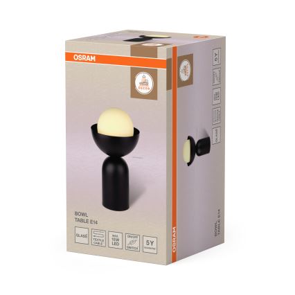 Osram - DECOR BOWL asztali lámpa 1xE14/25W/230V fekete