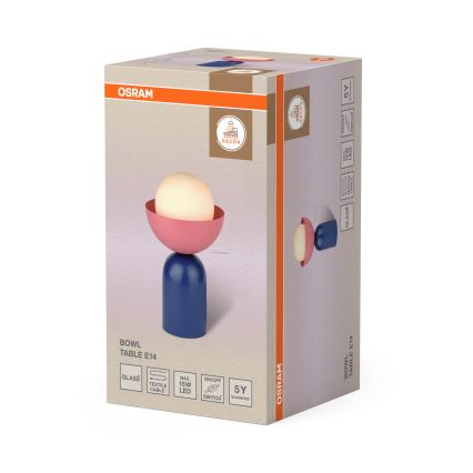 Osram - DECOR BOWL asztali lámpa 1xE14/25W/230V kék/rózsaszín