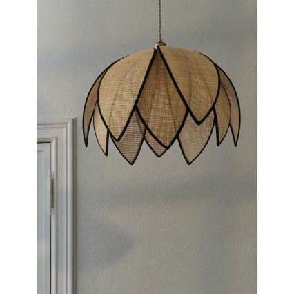 Osram - DECOR RATTAN zsinóros függeszték 1×E27/15W/230V, Ø 67 cm, bézs/fekete