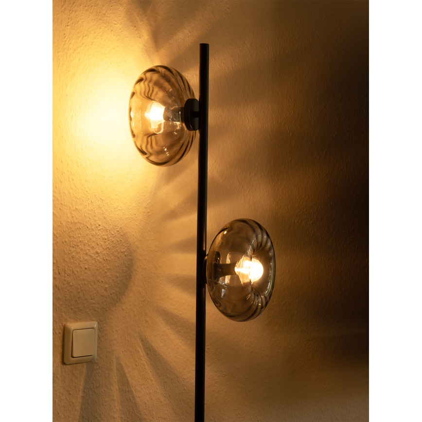 Osram - DECOR SMOKE állólámpa 2xE14/12W/230V fekete/füstszürke