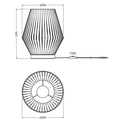Osram - DECOR STRIPES asztali lámpa 1xE14/5W/230V bézs