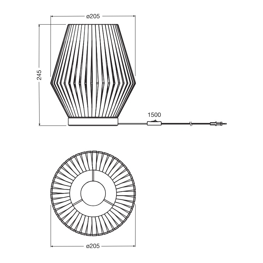 Osram - DECOR STRIPES asztali lámpa 1xE14/5W/230V bézs