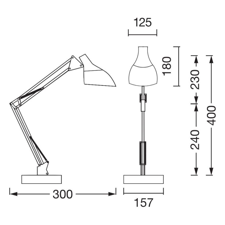 Osram - DESK LINE asztali lámpa 1xE27/11W/230V, fehér