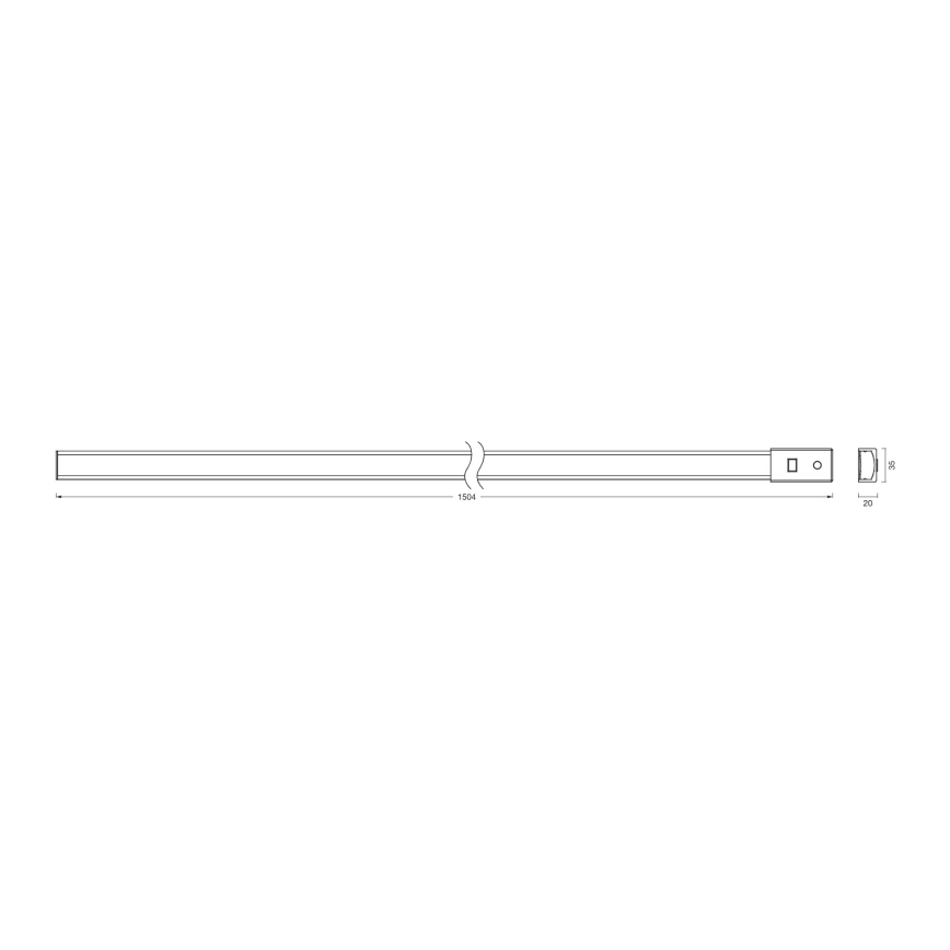 Osram - LED fényerőszabályozható pult alatti lámpa mozgásérzékelővel BATTEN LED/21W/230V 2700/4000/6500K 150,4 cm fehér