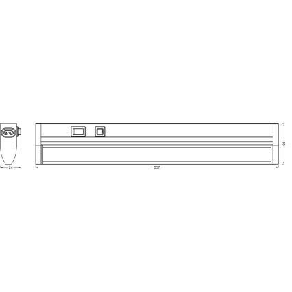 Osram - LED Dimmelhető pult alatti lámpatest LINEAR TURN LED/6W/230V 3000/4000/6500K 35 cm fekete
