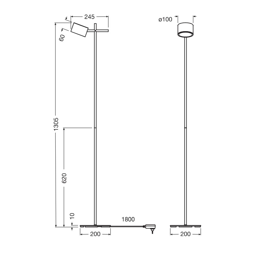 Osram - DECOR KYOTO LED érintéssel dimmelhető állólámpa LED/12W/230V CRI 90, fekete