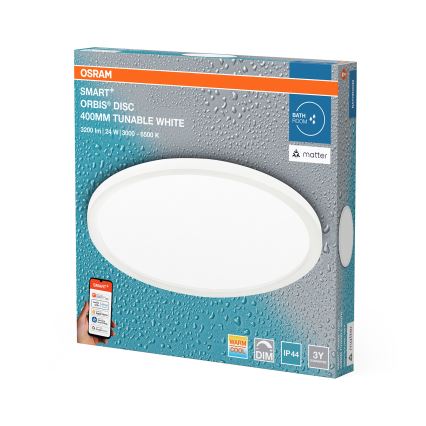 Osram - LED fényerőszabályozható fürdőszobai mennyezeti lámpa SMART+ DISC LED/24W/230V 3000-6500K IP44 Wi-Fi