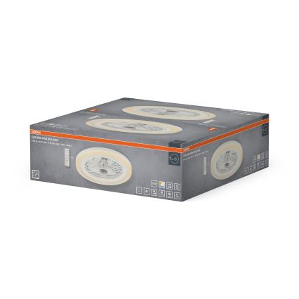 Osram - LED dimmelhető mennyezeti lámpa ventilátorral SOLANO LED/26W/230V 3000/4000/6500K + távirányító